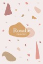 Geboortekaartje vlekjes patroon roze Rosalie