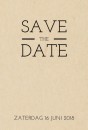 Save the date bij trouwkaart Stoer met labels